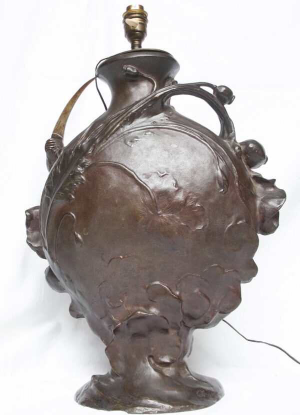Très grand vase gourde art nouveau de Jules Jouant (1882-1921) – Image 5
