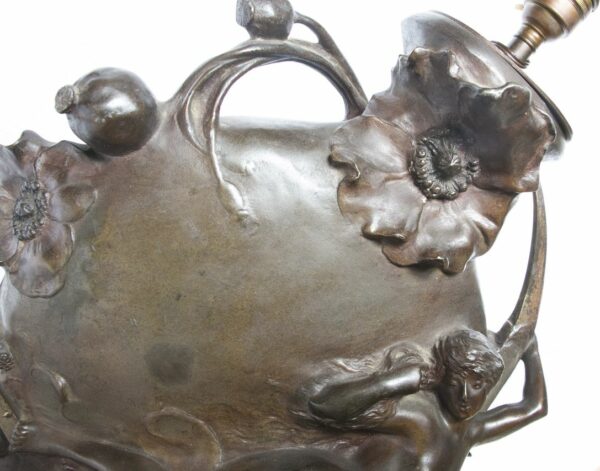 Très grand vase gourde art nouveau de Jules Jouant (1882-1921) – Image 9