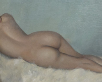 Femme nue allongée – huile sur toile Jules Lempereur