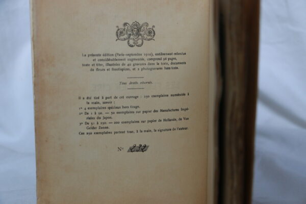 Les Fleurs en cire par Auguste Escoffier - exemplaire sur Hollande numéroté et dédicacé - Edition Paris - septembre 1910 – Image 10